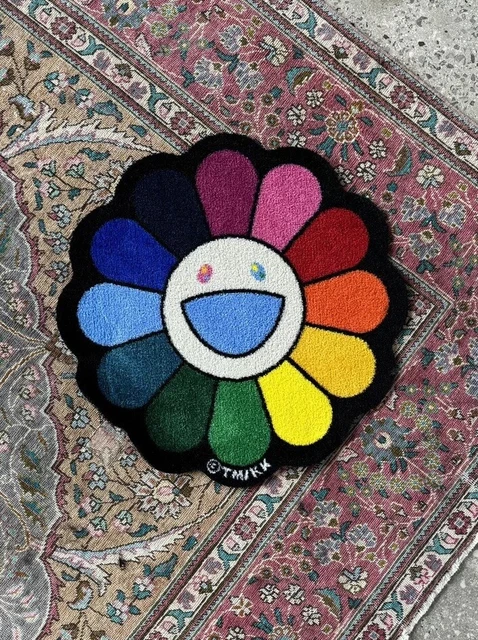 Flower Floor Mat レインボー 村上隆 zingaro ラグマット