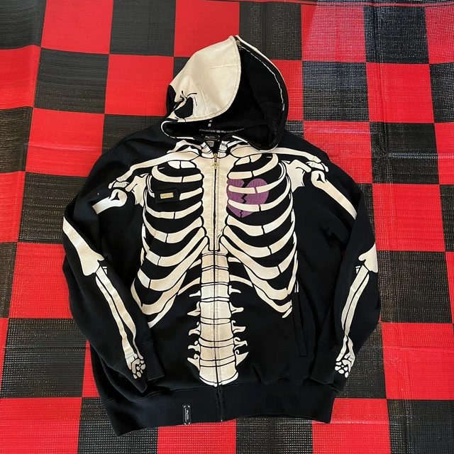 SWEAT À CAPUCHE LRG Dead Serious Skeleton 2XL rouge brillant foncé Kanye  vintage authentique *RARE* EUR 1.704,06 - PicClick FR
