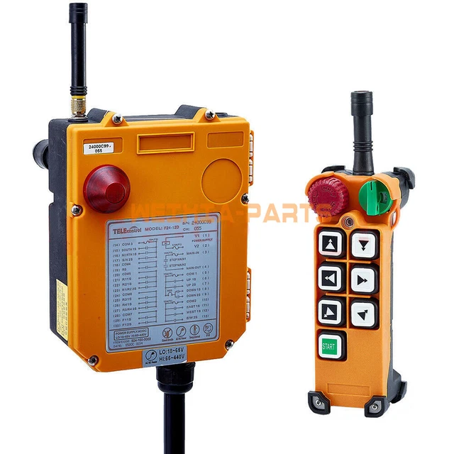 F24-6D 1 trasmettitore + 1 ricevitore gru sollevamento radio telecomando wireless 65~440 V