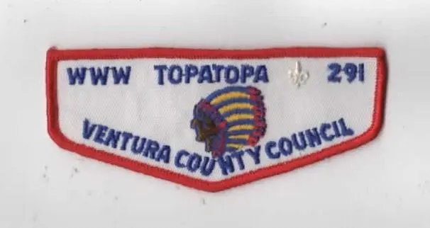 Topa-Topa 291 WWW Flap RED Bdr. Ventura County Council [MK-5723]