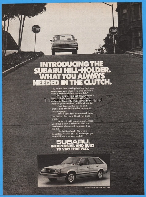 1980 Subaru Station Wagon photo Hill Holder vintage magazine print ad