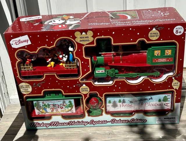 DISNEY MICKEY MOUSE Holiday Express Train Set 49 Deluxe Edition /Remote ...