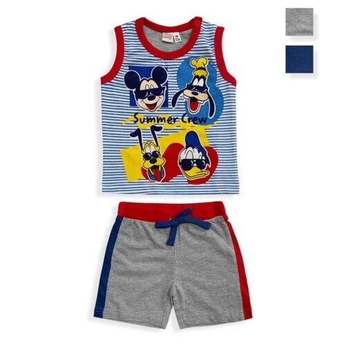 Ensemble Disney Mickey Souris Coton Été Débardeur Nouveau-Né Enfant 5509