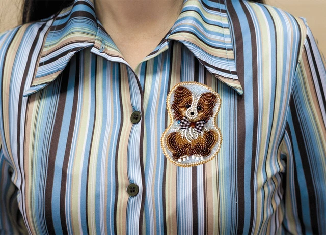 Hágalo usted mismo Kit de Fabricación de Joyería Broche ""Perro"" Broches Hechos a Mano Cuentas De Colección