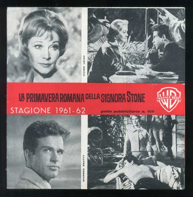 Cinema Guida Pubblicitaria Warner Bros - Vivien Leigh Warren Beatty