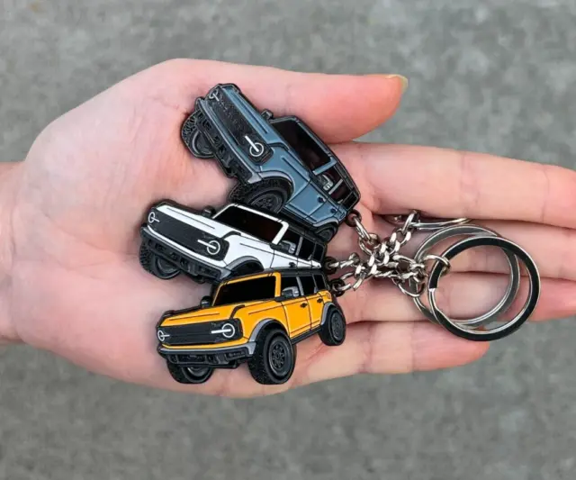 Bronco Keychain Accessories compatibl Ford Bronco key chain Fob Cover Cool Mods