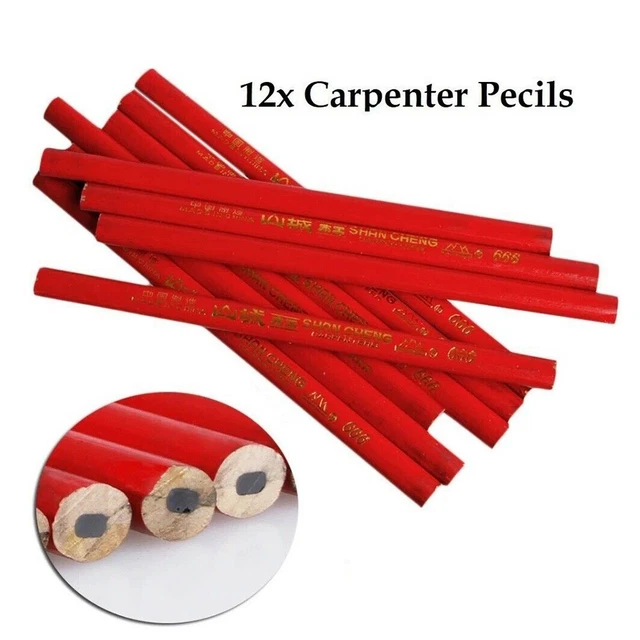 12Pcs Matite 175mm Falegnami Costruzione Piombo Segno Matita Affidabile