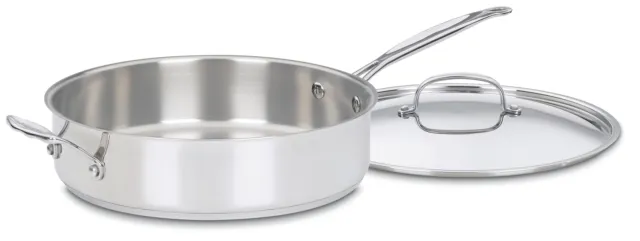 Cuisinart Chef's Classic Stainless Steel 5.5 Qt. Sauté Pan with Helper Handle
