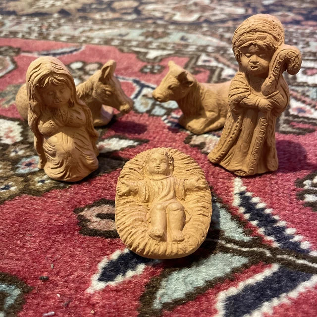 Lot De 2 Santons Anciens En Plâtre – Arles 1953 – BIEN FAIRE / LAISSE DIRE – état Correct