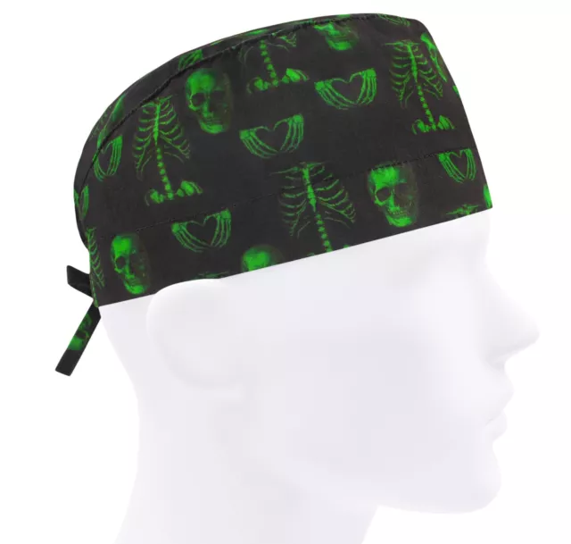 Scrub caps men bones, surgical cap ribs, scrub hats, nurse hat spine, skeleton