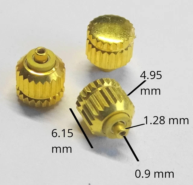 Couronne Remontoir Dorée Pour Montre - Stop-tout - Neuf Sans étiquette - Pièce Générique