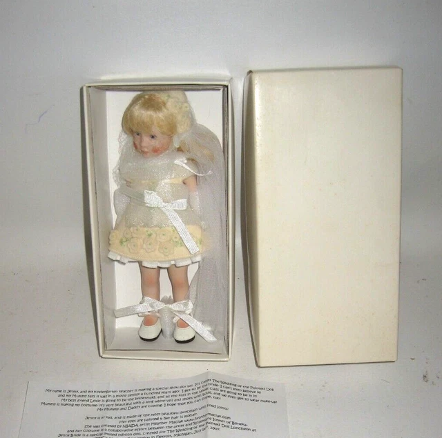 2007 UFDC Natl Convention Jenny Bride Bisque Head Doll 8" tall MIB #BR14 Detroit