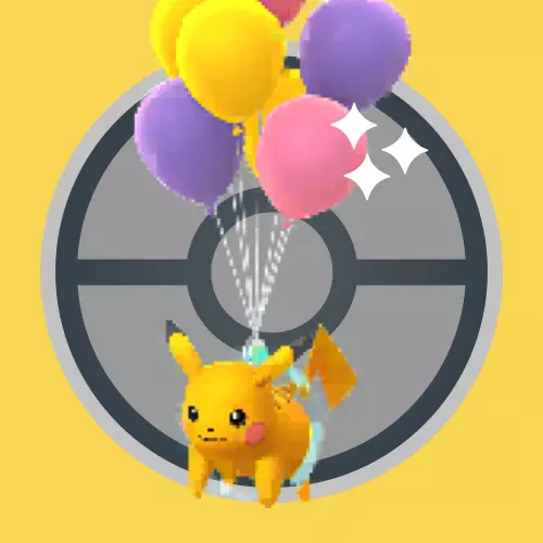 Pokémon Go * Shiny Pikachu Flying with Balloon - Male or Female * TRADE Go