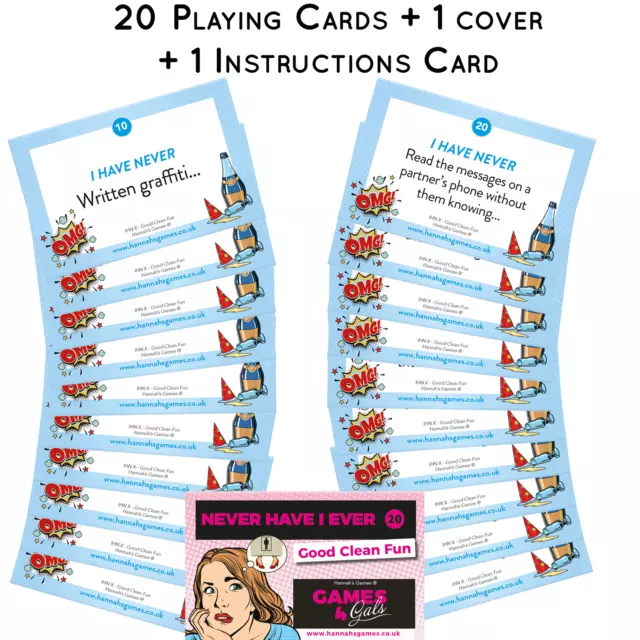 Never Have I Ever Game Drink If Cards Drinking Hen Party Games Accessories Card 2