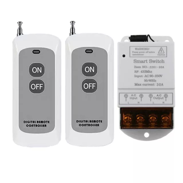 Interruptor Remoto InaláMbrico de 433MHZ AC 110V/120V/220V/ 30A 1CH Relé  I5438