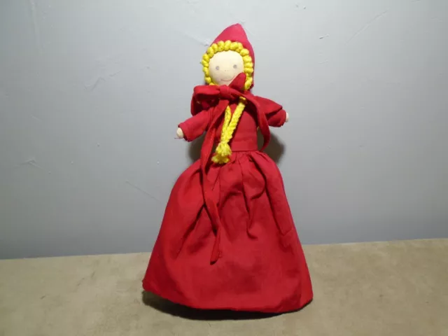 Vintage Little Red Riding Hood Wolf Grndmother 3 In 1 Topsy Turvy 9” Doll (Dl100