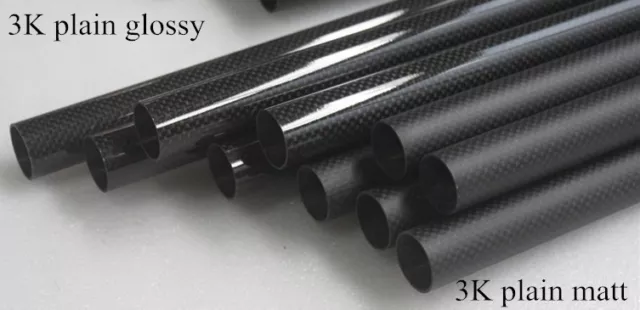 OD 12mm x ID 10mm 9mm 8mm 6mm x 500mm 3K Carbon Fiber Tube(Roll Wrapped)