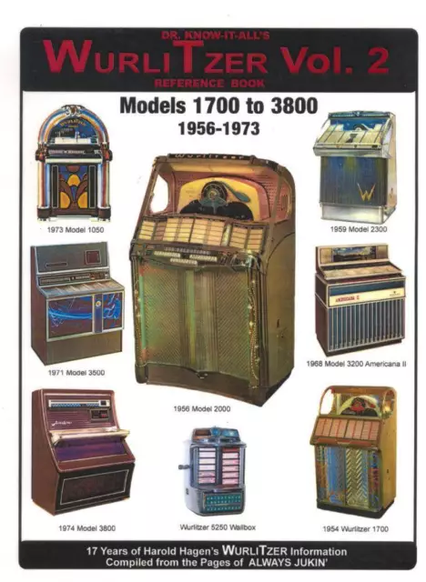 WurliTzer Vol. 2 Ref book jukebox repair 1956-1973