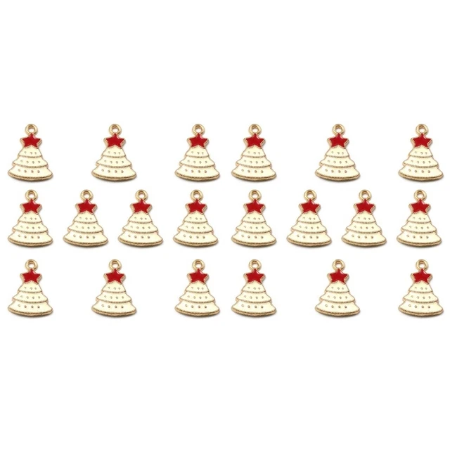 20 Pcs Cartoon Charms Jewelry Making Pendants Christmas Tree