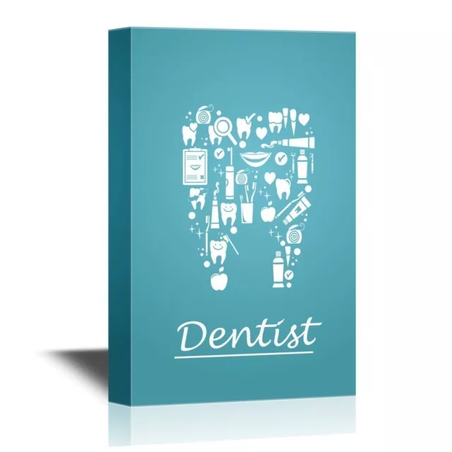 Wall26 - Dentist Canvas Wall Art Home Decor - Teeth Care Concept - 16x24 inches