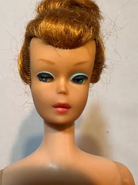 1964 Red Titian Cut Swirl Barbie Vintage Doll No Clothes
