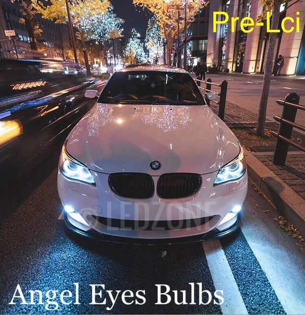 BMW E60 E61 Pre Lci LED UPGRADE XENON WHITE Angel Eye Halo Rings