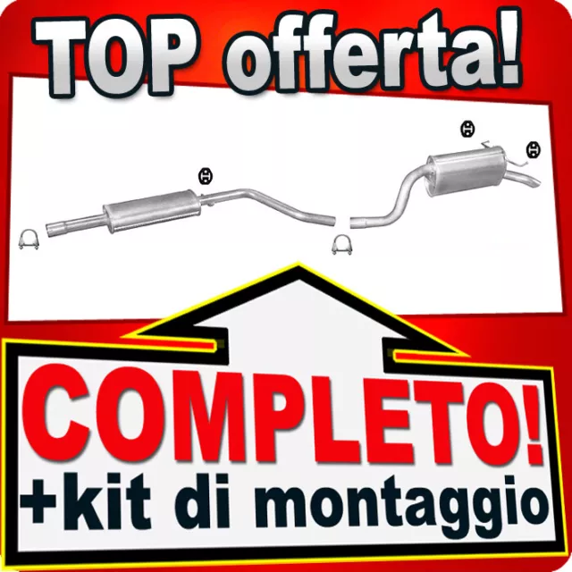 Scarico Completo per FIAT PUNTO II (188) 1.9 DS 1999-2006 Marmitta