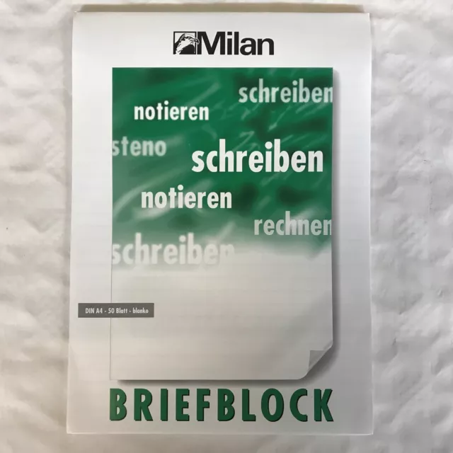 MILAN 1 - 10 Blöcke Briefblock DIN A4 Blanko Ungelocht Block ohne Rand 50 BLATT