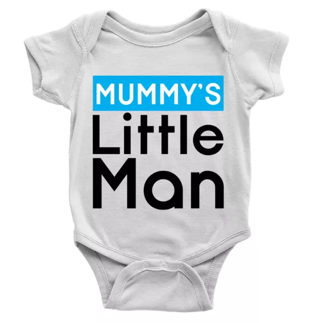 Mummy's Little Man Babygrow Cool Sweet Cute Body Suit Gift Present New Baby Boy