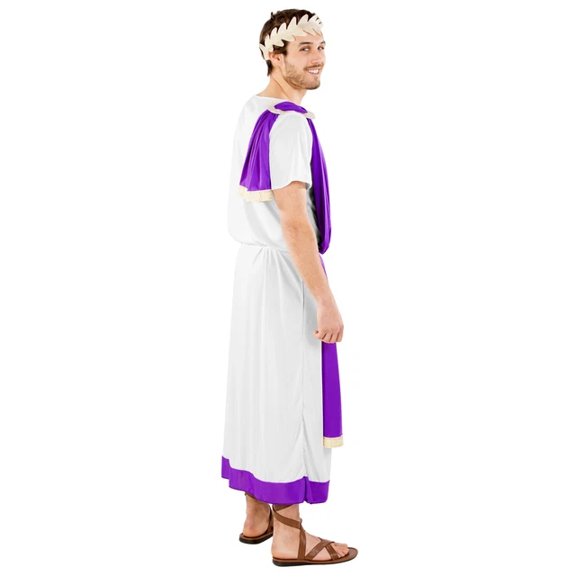 Costume Uomo Romano Antico Imperatore Costume Romano Cesare Toga Carnevale