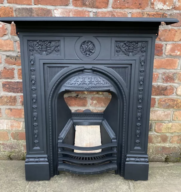 Beautiful Restored Living room Victorian Cast Iron Fire Place Fireplace 30