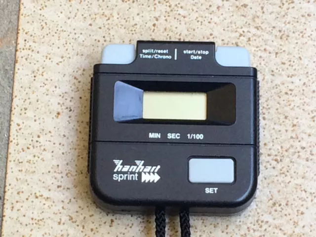 Hanhart Sprint elektronische Stoppuhr Uhr LED Jogging Laufen Sport Sportuhr