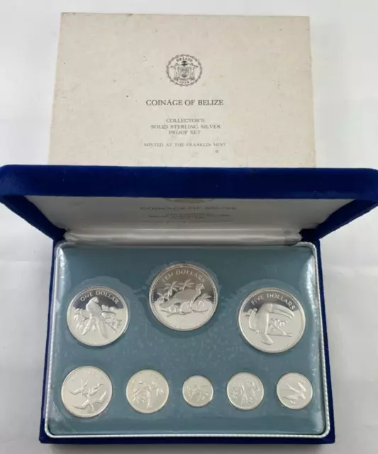 Coinage of Belize 1974 Collectors Solid Sterling Silver Proof Set