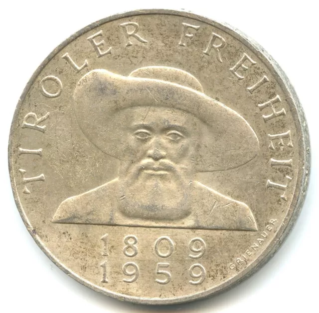 Austria 50 shilling silver 1959 n°6254
