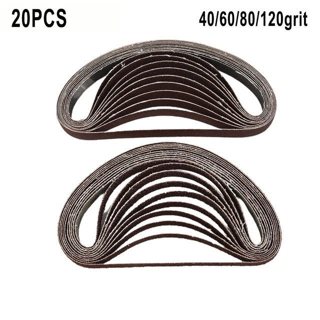 20pcs 40-120Grits Ceinture Puissance Doigt Lime Ponceuse Abrasif Sablage 13