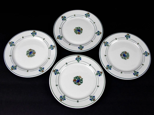 4 St. Albans Syracuse Railroad China Delaware Missouri Bread Plates 6 1/2"