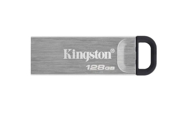Kingston DataTraveler Kyson USB 3.2 Gen 1 Flash Drive 128GB - Stylish Capless Me