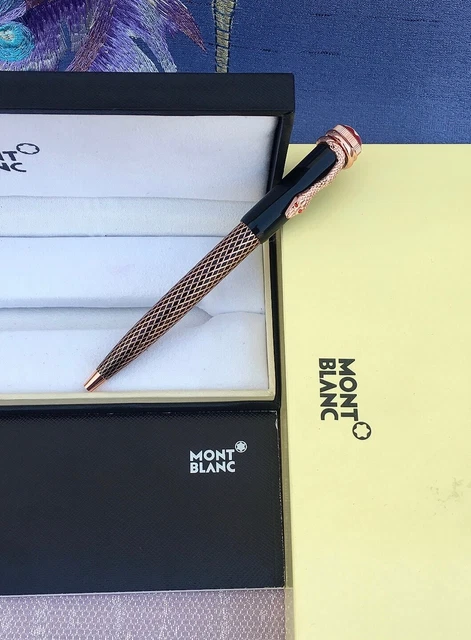 Mont Blanc Meisterstruck Black And Gold Ballpoint Pen &-726
