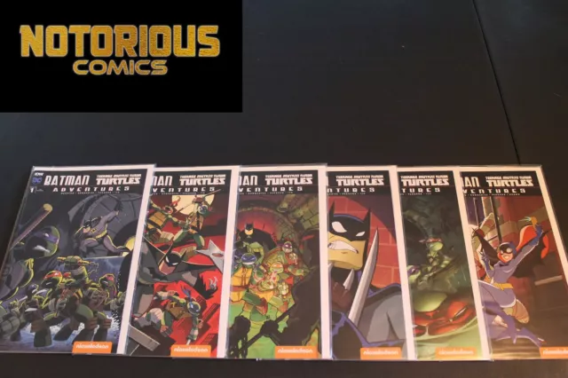 Batman Teenage Mutant Ninja Turtles Adventures 1-6 Complete Variant Set IDW DC