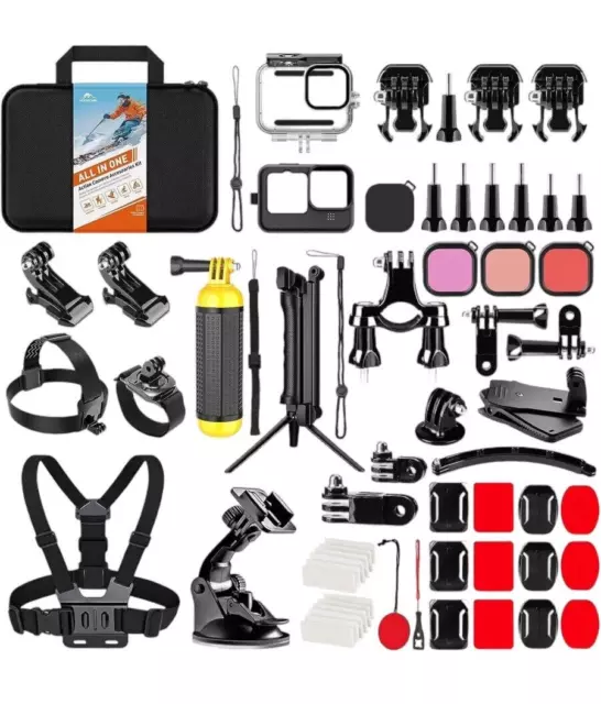 Kit de accesorios para cámara de acción Hongdak para GoPro Hero 11 10 9 paquete negro set