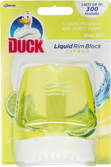 Duck Liquid Rim Block Toilet Cleaner Citrus 50ml Free Fast Shipping Australia