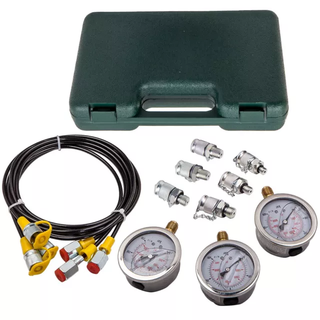 Hydraulic Pressure Gauge Test Coupling Tester Kit For Excavator 250Bar-600Bar M1