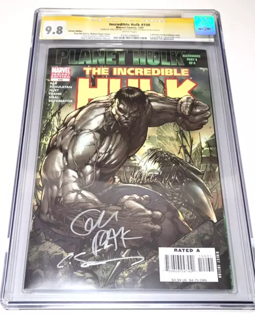 Incredible Hulk #100 Turner Grey Variant CGC 9.8 NM/MT SS Signed Pak, Sotomayor
