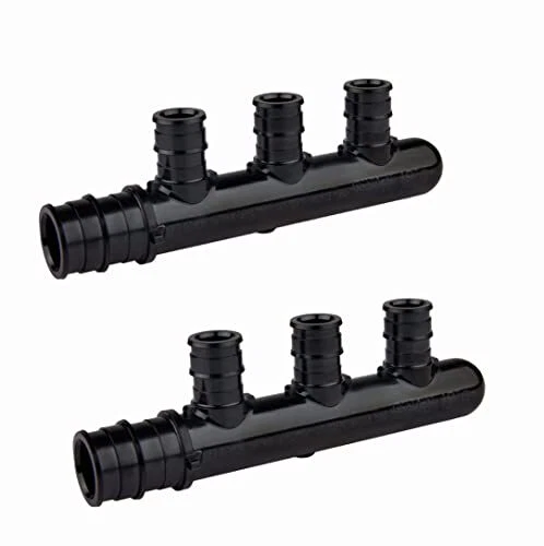 Pack of 2 3 Outlets Pex-A Expansion Poly PPSU Closed Manifold 3/4 T...