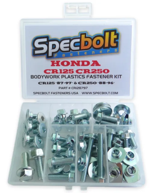 SPECBOLT CR Full Plastics Bolt Kit Honda CR125 "87-97" CR250 "88-96" CR128797