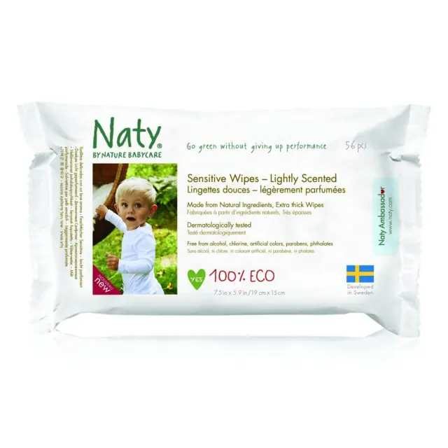 NATURE BABYCARE Scented Eco Wipes, 56 CT
