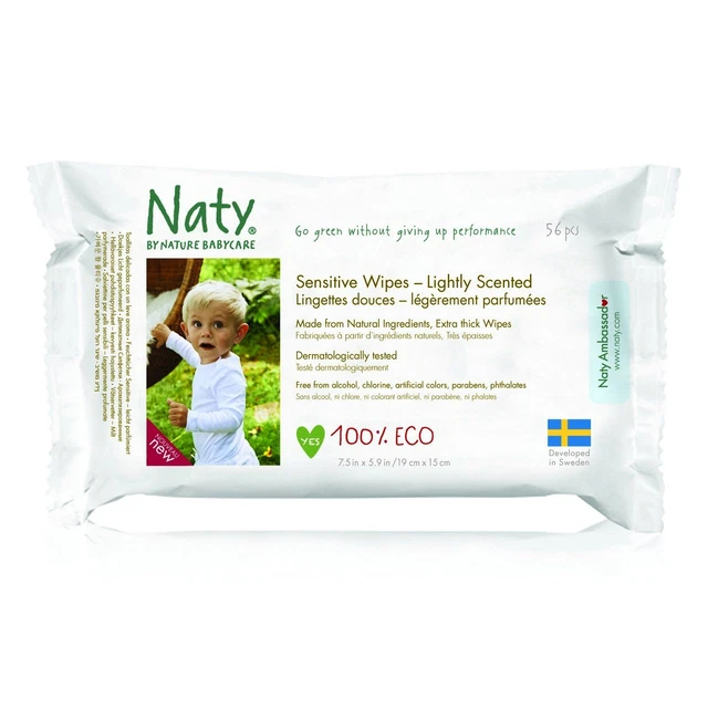 NATURE BABYCARE Scented Eco Wipes, 56 CT