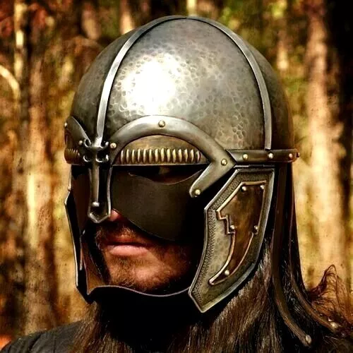 Medieval XMAS Viking Vendel helmet 18Ga metal Helmet with leather linear Inside