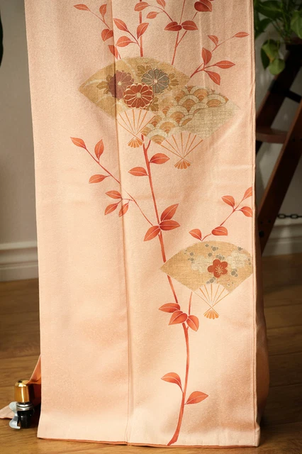Dear Vanilla Japanese Silk Kimono Women's Robe Gown Authentic Japan Vintage Mint 7