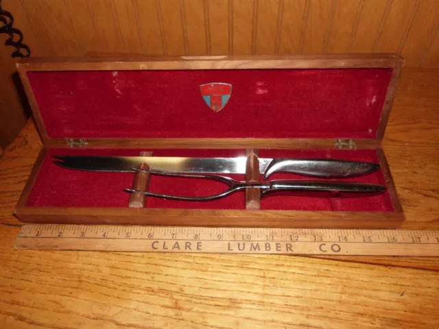 Gerber Legendary Blades Carving Fork & Knife Set Wooden Box